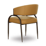 TOV Tatum Tan Performance Vegan Leather Dining Chair