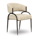 TOV Tatum Cream Textured Performance Boucle Dining Chair