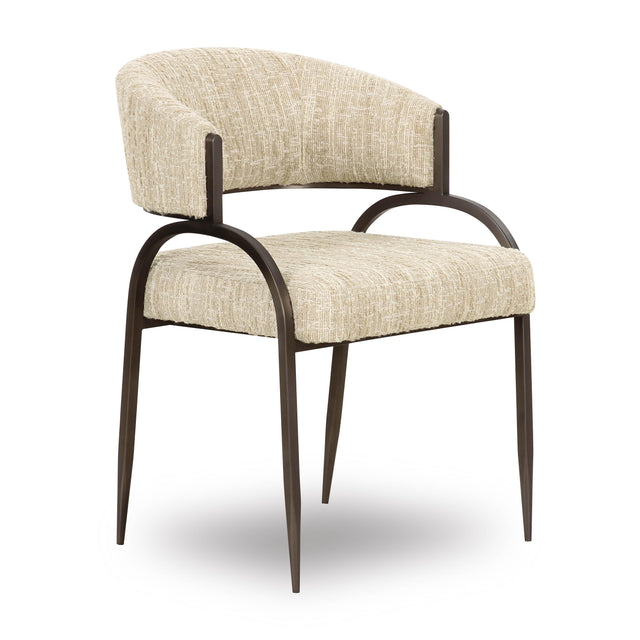 TOV Tatum Cream Textured Performance Boucle Dining Chair
