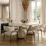 TOV Tatum Cream Textured Performance Boucle Dining Chair