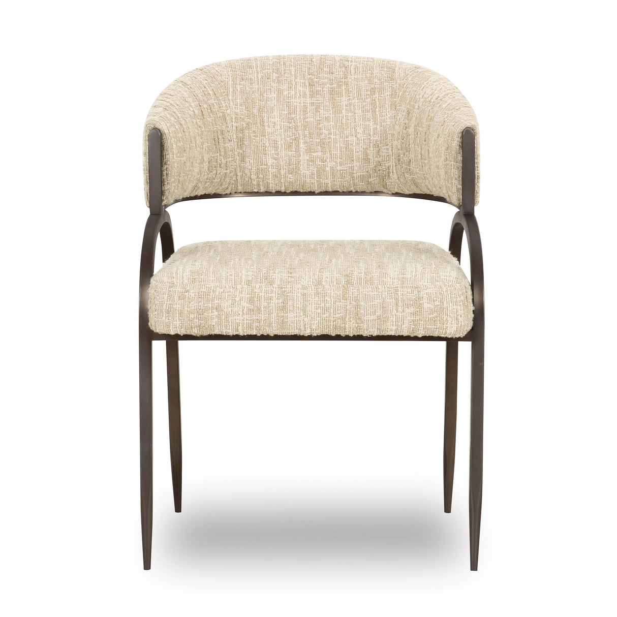 TOV Tatum Cream Textured Performance Boucle Dining Chair