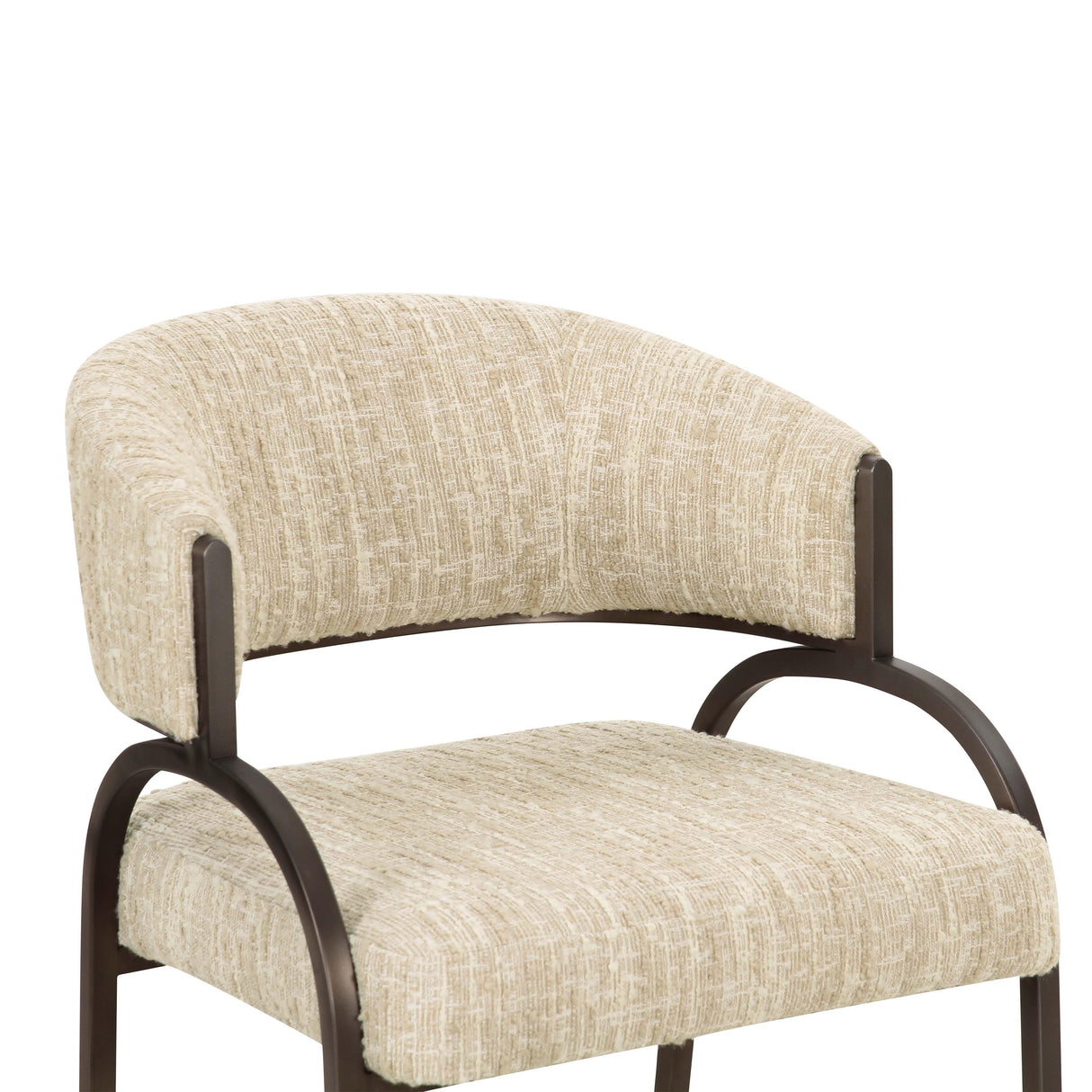 TOV Tatum Cream Textured Performance Boucle Dining Chair