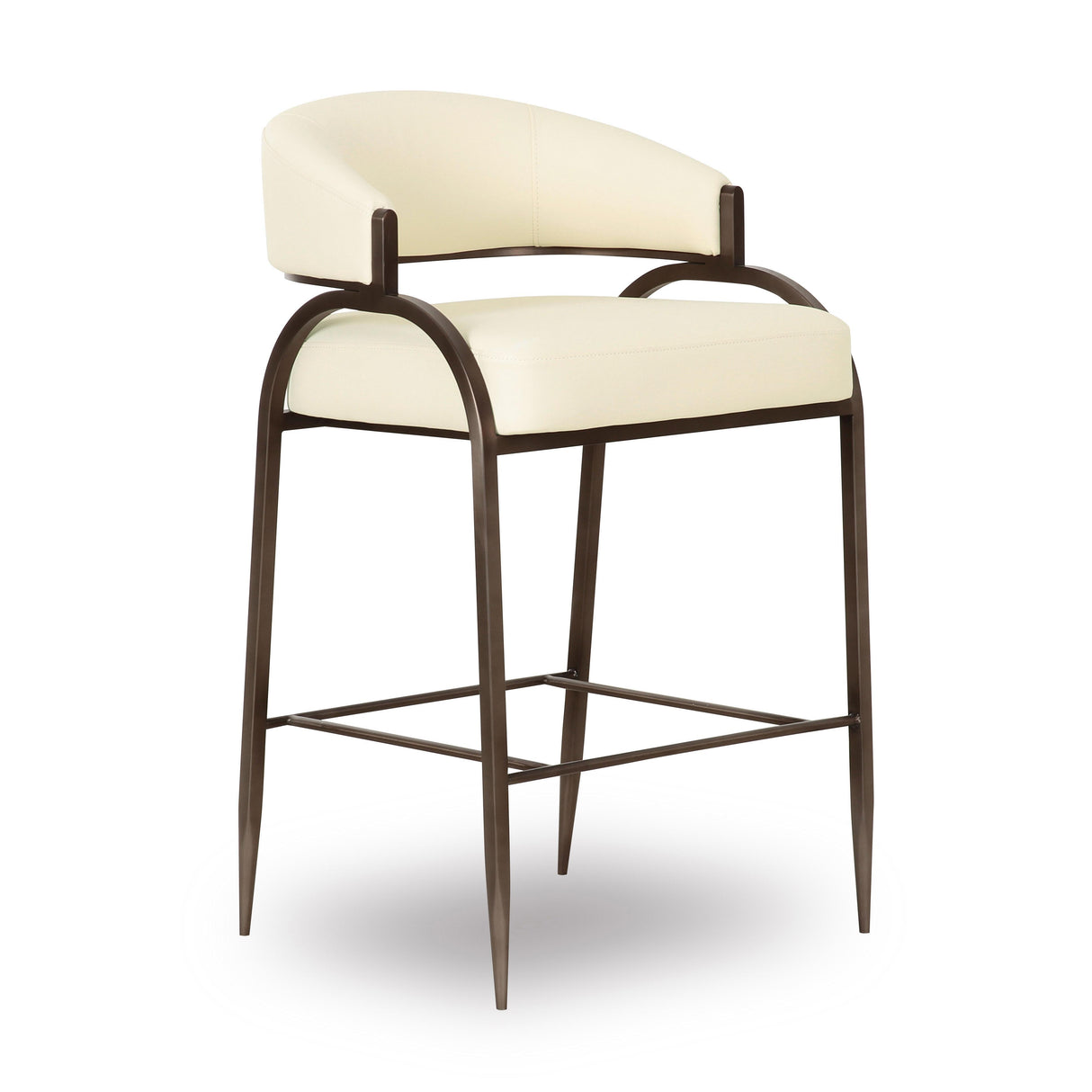 TOV Tatum Cream Performance Vegan Leather Counter Stool