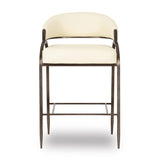 TOV Tatum Cream Performance Vegan Leather Counter Stool