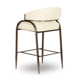 TOV Tatum Cream Performance Vegan Leather Counter Stool