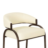 TOV Tatum Cream Performance Vegan Leather Counter Stool