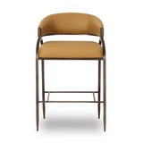 TOV Tatum Tan Performance Vegan Leather Counter Stool