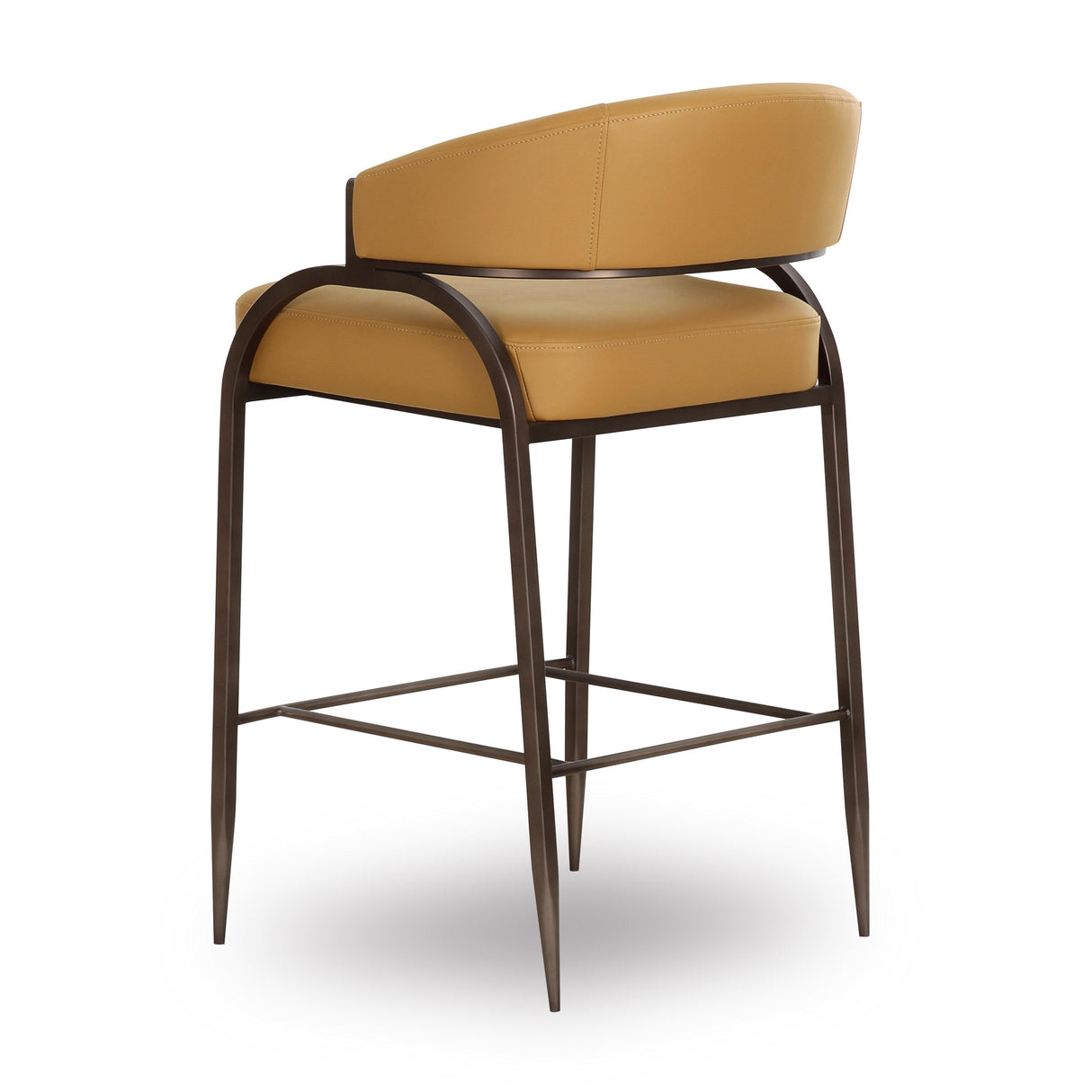 TOV Tatum Tan Performance Vegan Leather Counter Stool