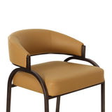 TOV Tatum Tan Performance Vegan Leather Counter Stool