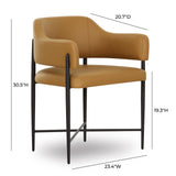 TOV Sezanne Tan Vegan Leather Dining Chair
