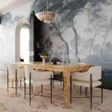 TOV Sezanne Cream Textured Performance Boucle Dining Chair