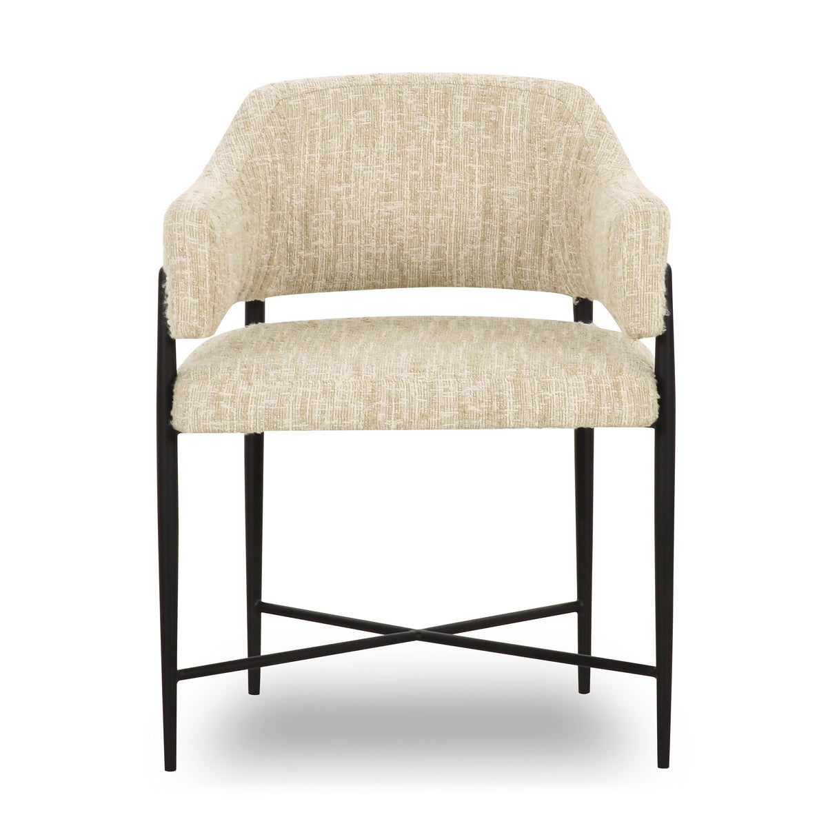 TOV Sezanne Cream Textured Performance Boucle Dining Chair