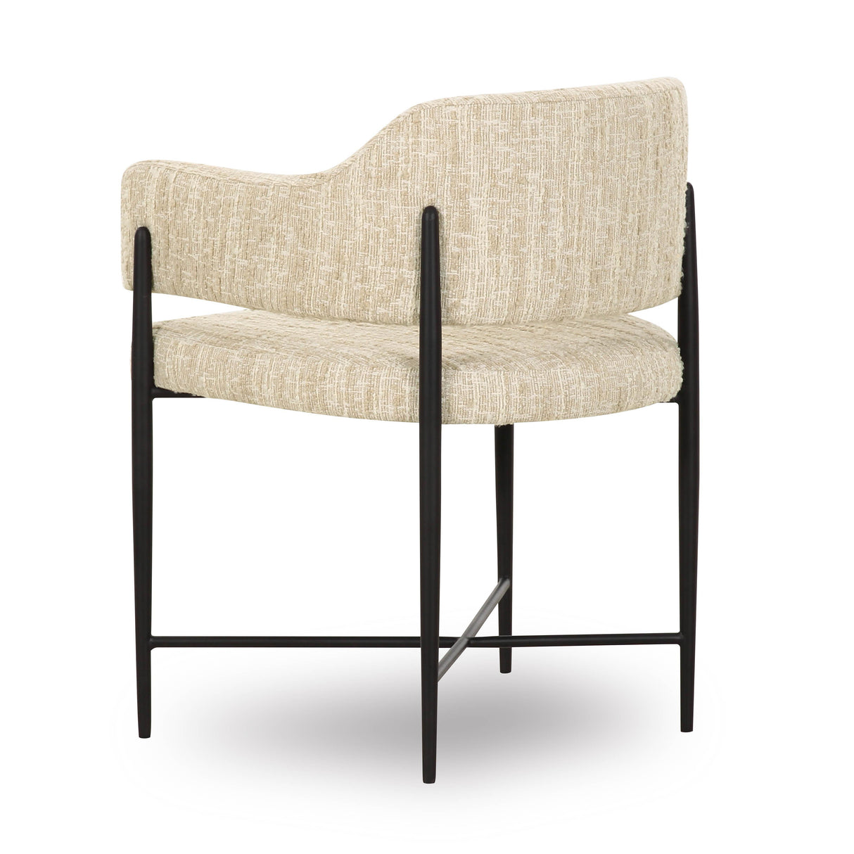 TOV Sezanne Cream Textured Performance Boucle Dining Chair