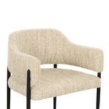 TOV Sezanne Cream Textured Performance Boucle Dining Chair
