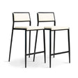 TOV Gale Cream Performance Vegan Leather Stackable Stool - Set of 2