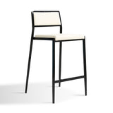 TOV Gale Cream Performance Vegan Leather Stackable Stool - Set of 2