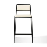 TOV Gale Cream Performance Vegan Leather Stackable Stool - Set of 2