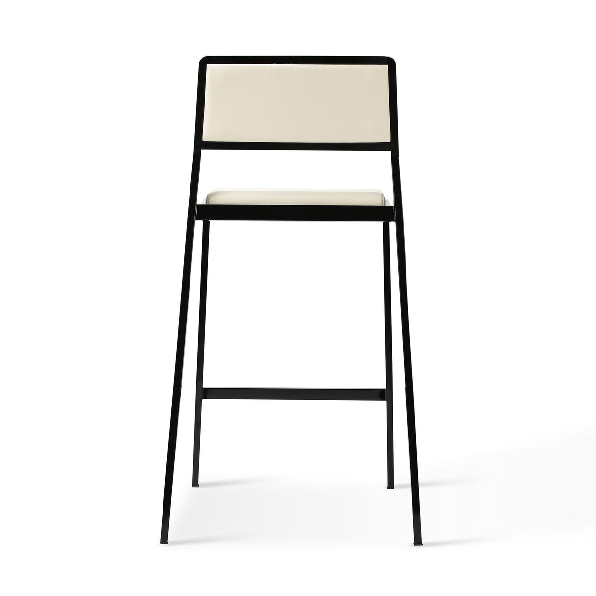 TOV Gale Cream Performance Vegan Leather Stackable Stool - Set of 2
