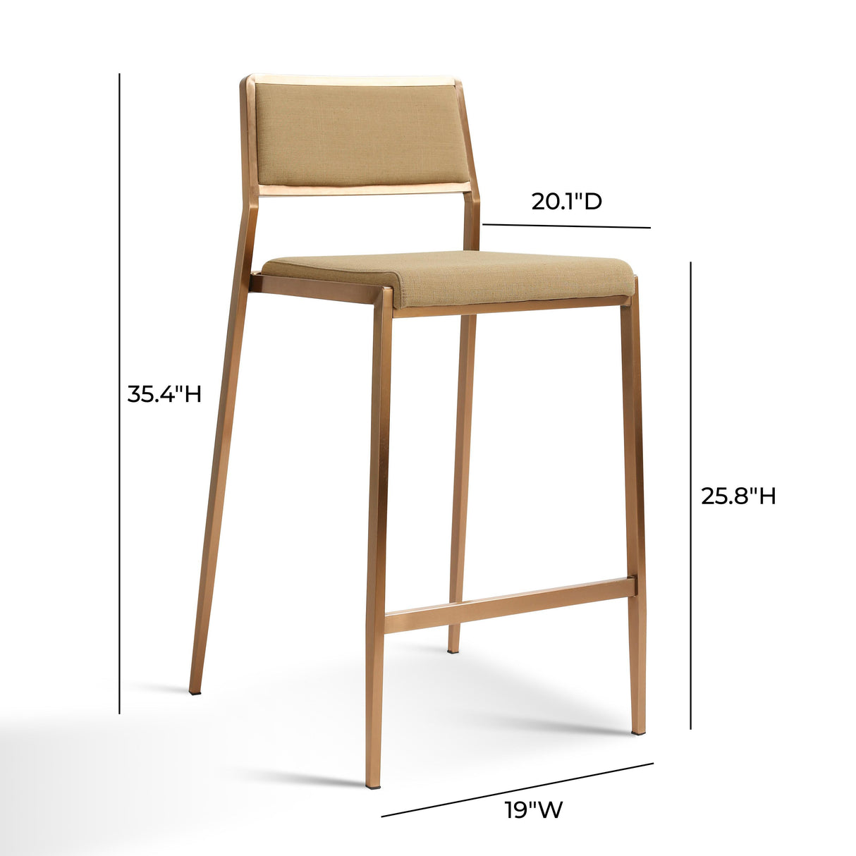 TOV Gale Tan Basketweave Stackable Stool - Set of 2
