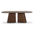 TOV Gladyss Brown Burl Oval 87" Dining Table