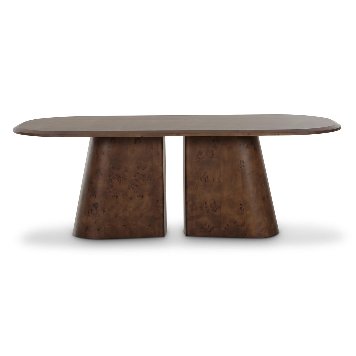 TOV Gladyss Brown Burl Oval 87" Dining Table
