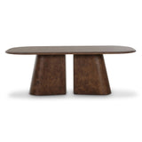 TOV Gladyss Brown Burl Oval 87" Dining Table