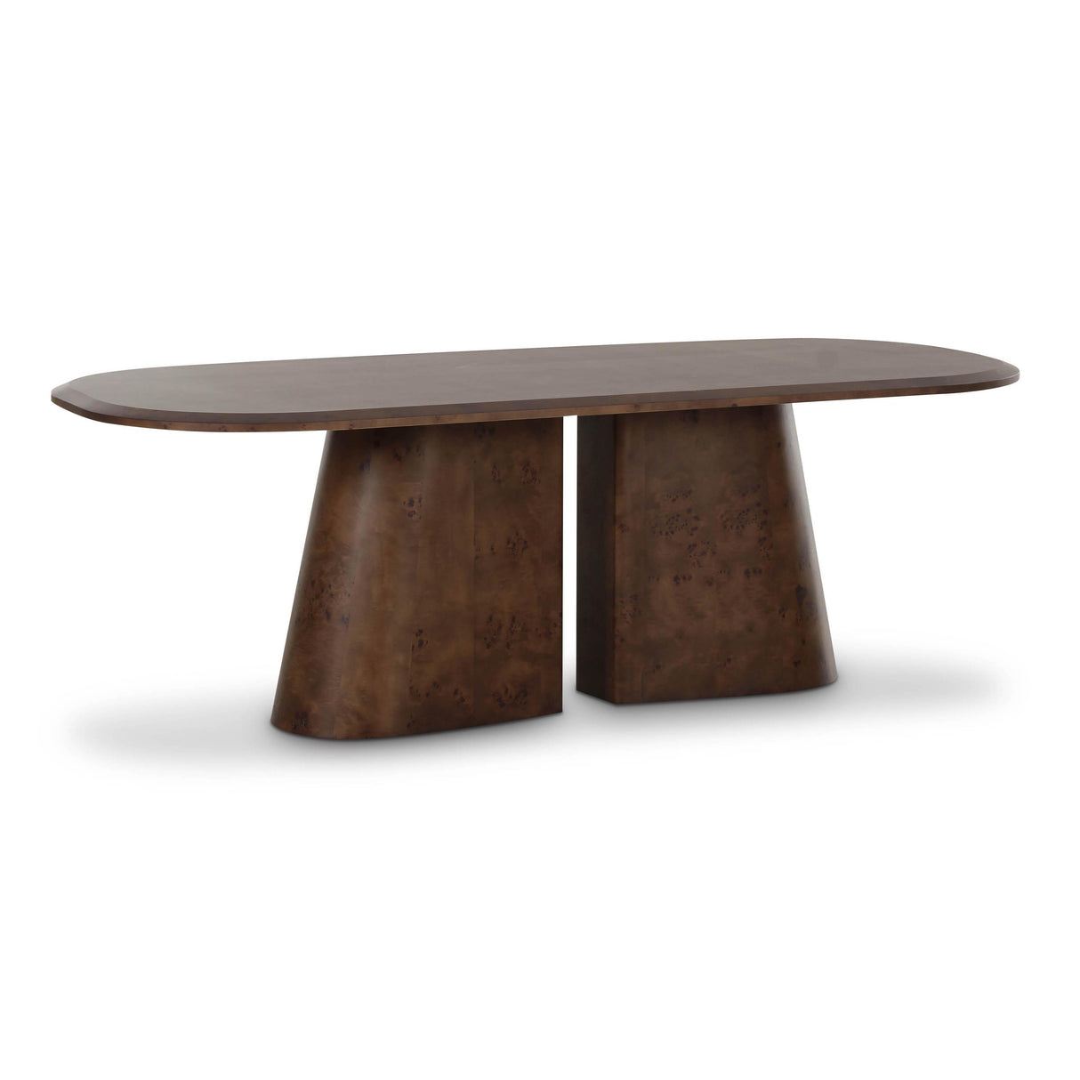 TOV Gladyss Brown Burl Oval 87" Dining Table