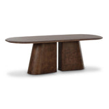 TOV Gladyss Brown Burl Oval 87" Dining Table
