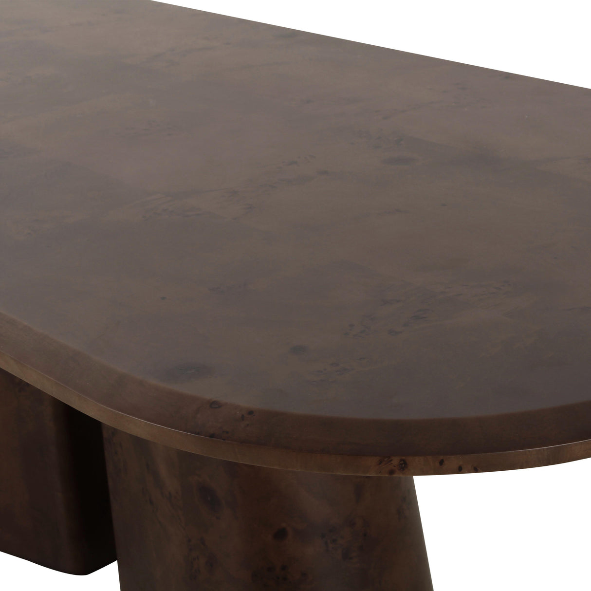TOV Gladyss Brown Burl Oval 87" Dining Table