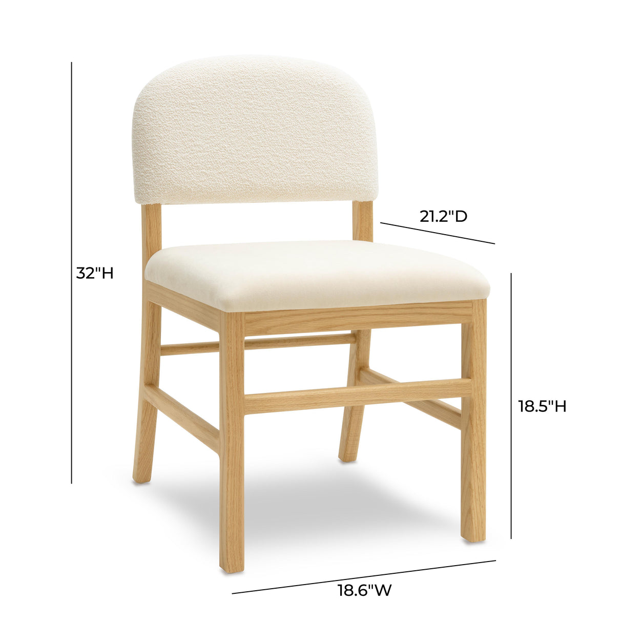 TOV Calla Cream Performance Velvet Dining Chair