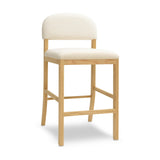 TOV Calla Cream Performance Velvet Counter Stool