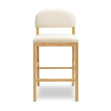 TOV Calla Cream Performance Velvet Counter Stool