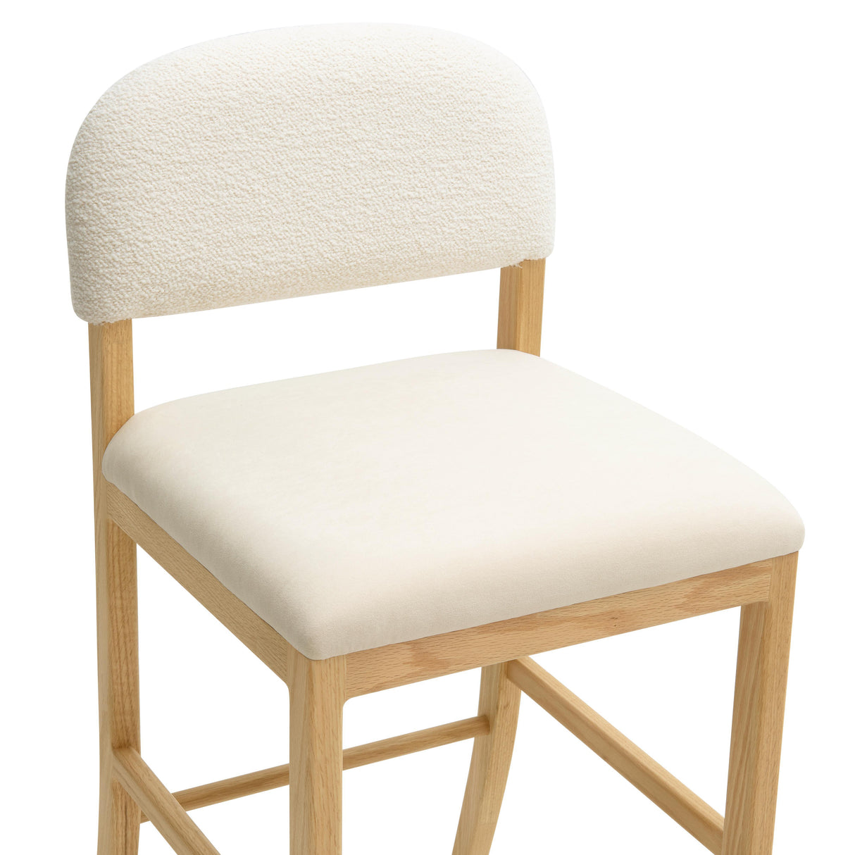 TOV Calla Cream Performance Velvet Counter Stool