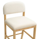 TOV Calla Cream Performance Velvet Counter Stool