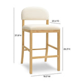 TOV Calla Cream Performance Velvet Counter Stool