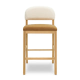 TOV Calla Cognac Performance Velvet Counter Stool