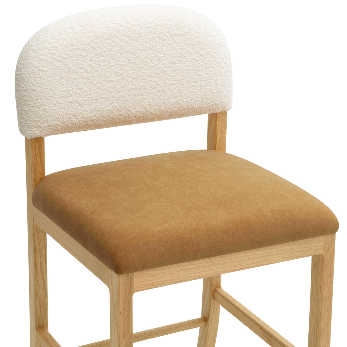 TOV Calla Cognac Performance Velvet Counter Stool
