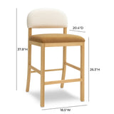 TOV Calla Cognac Performance Velvet Counter Stool