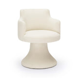 TOV Jeffree Cream Performance Boucle Swivel Dining Chair
