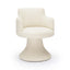 TOV Jeffree Cream Performance Boucle Swivel Dining Chair