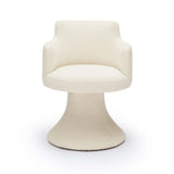 TOV Jeffree Cream Performance Boucle Swivel Dining Chair