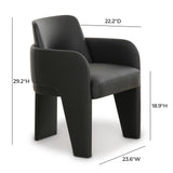 TOV Leo Black Performance Vegan Leather Dining Chair
