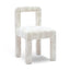 TOV Hazel Cream Patterned Jacquard Dining Chair