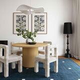 TOV Hazel Cream Patterned Jacquard Dining Chair