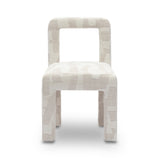 TOV Hazel Cream Patterned Jacquard Dining Chair