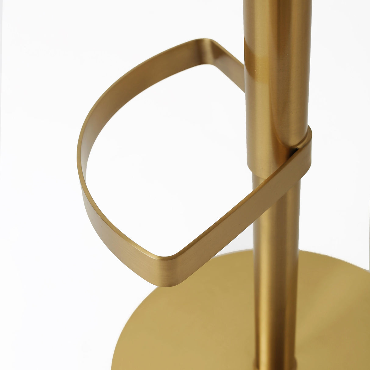 TOV Primrose Cream Textured Performance Fabric Adjustable Stool
