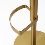 TOV Primrose Cream Textured Performance Fabric Adjustable Stool