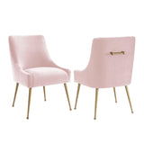 TOV Beatrix Blush Velvet Side Chair