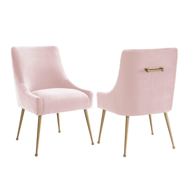 TOV Beatrix Blush Velvet Side Chair