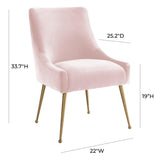 TOV Beatrix Blush Velvet Side Chair